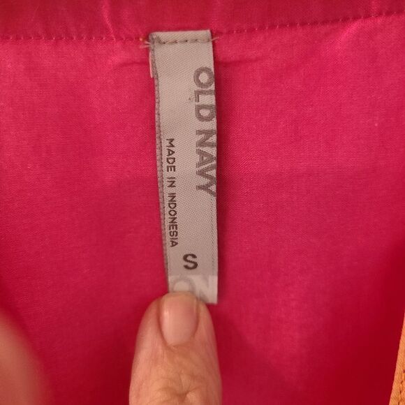 Old Navy Vibrant Pink Tunic with Paisley Trim - Picture 4 of 5